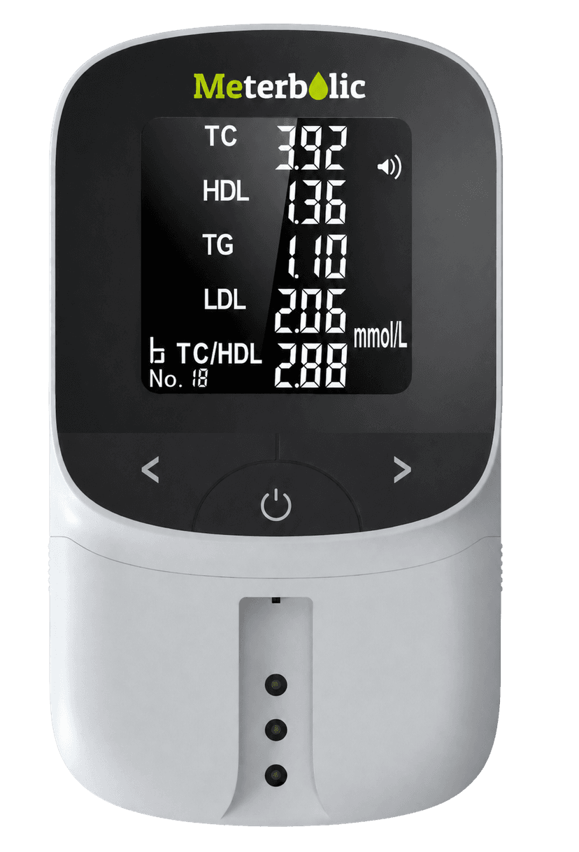 Meo Digital Lipid Meter — finger-prick, strip, 3 minutes
